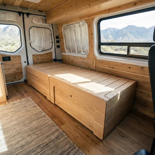 Lit peigne Fermé Peuplier