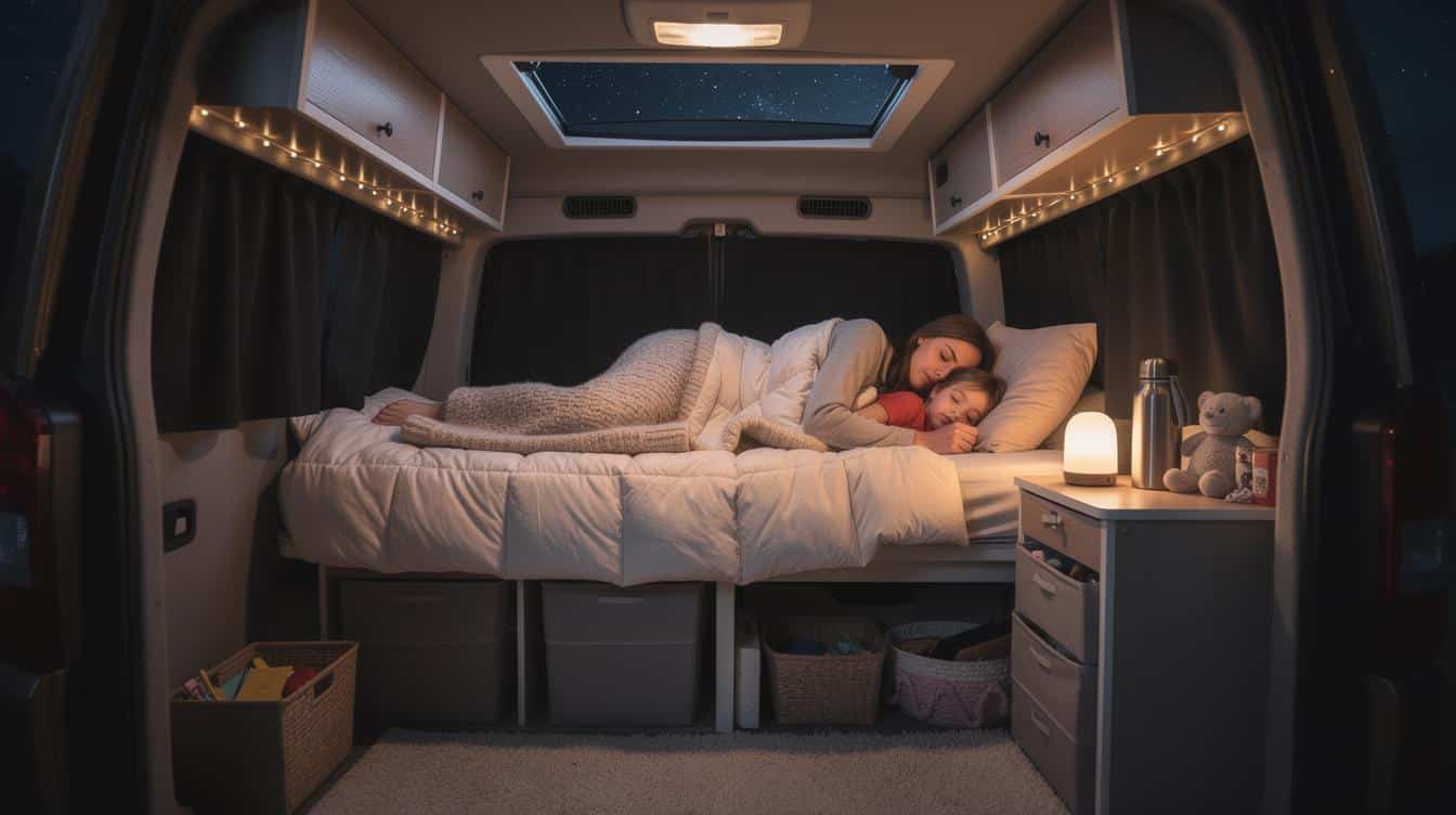 Comment dormir en van avec un enfant ?