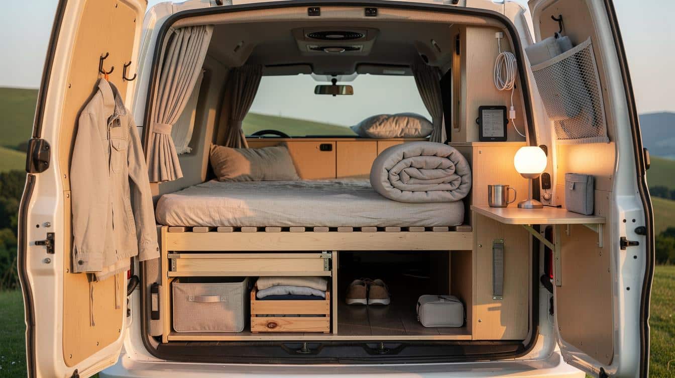 Comment optimiser son couchage en van en mode minimaliste ?