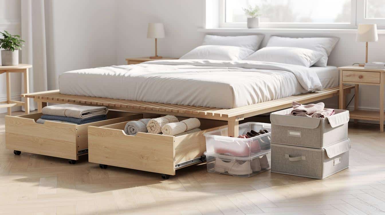 Quels rangements intégrer sous un lit peigne ?